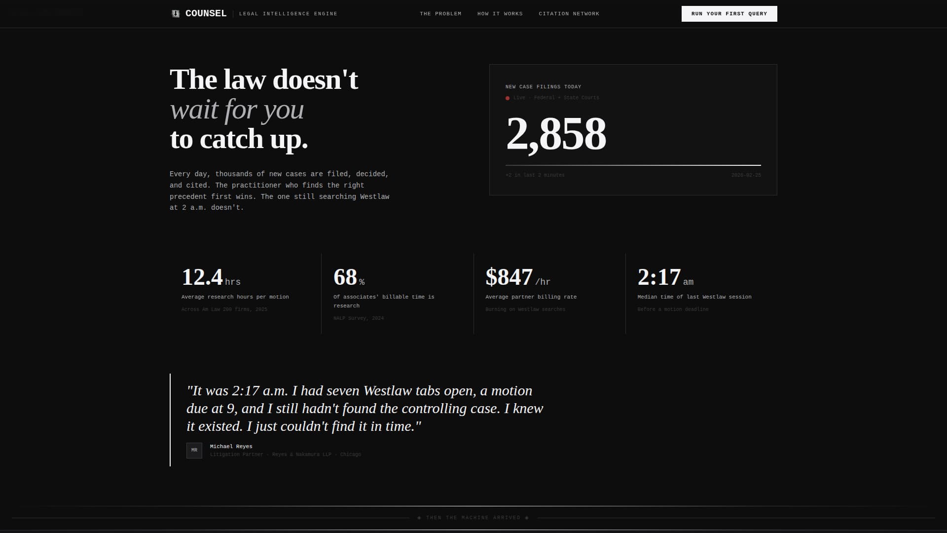 Counsel — Transformative Contract Automation Landing Page Template