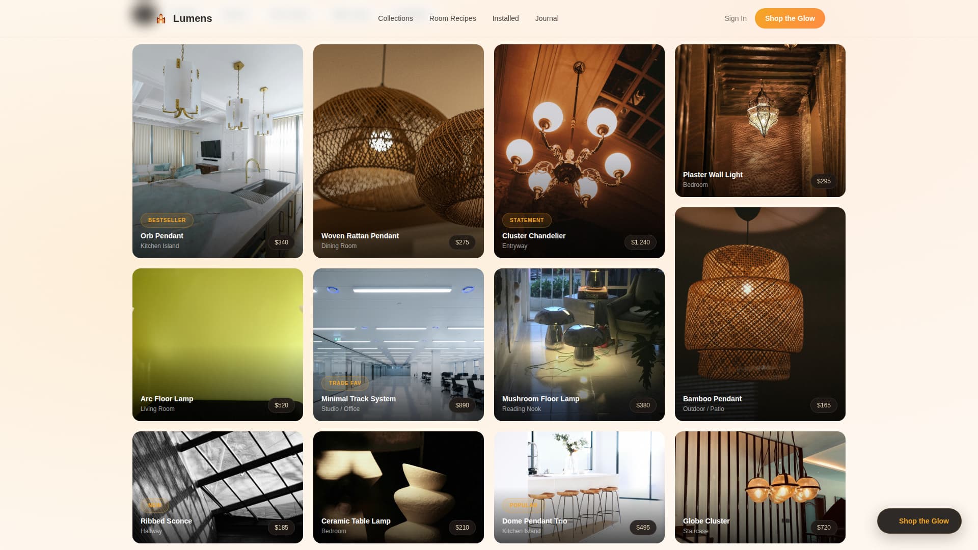 Spectrum — Radiant Lighting Design Landing Page Template