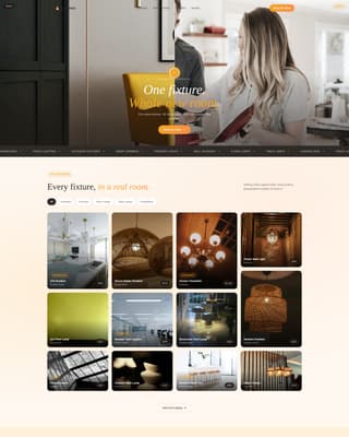 Spectrum — Radiant Lighting Design Landing Page Template