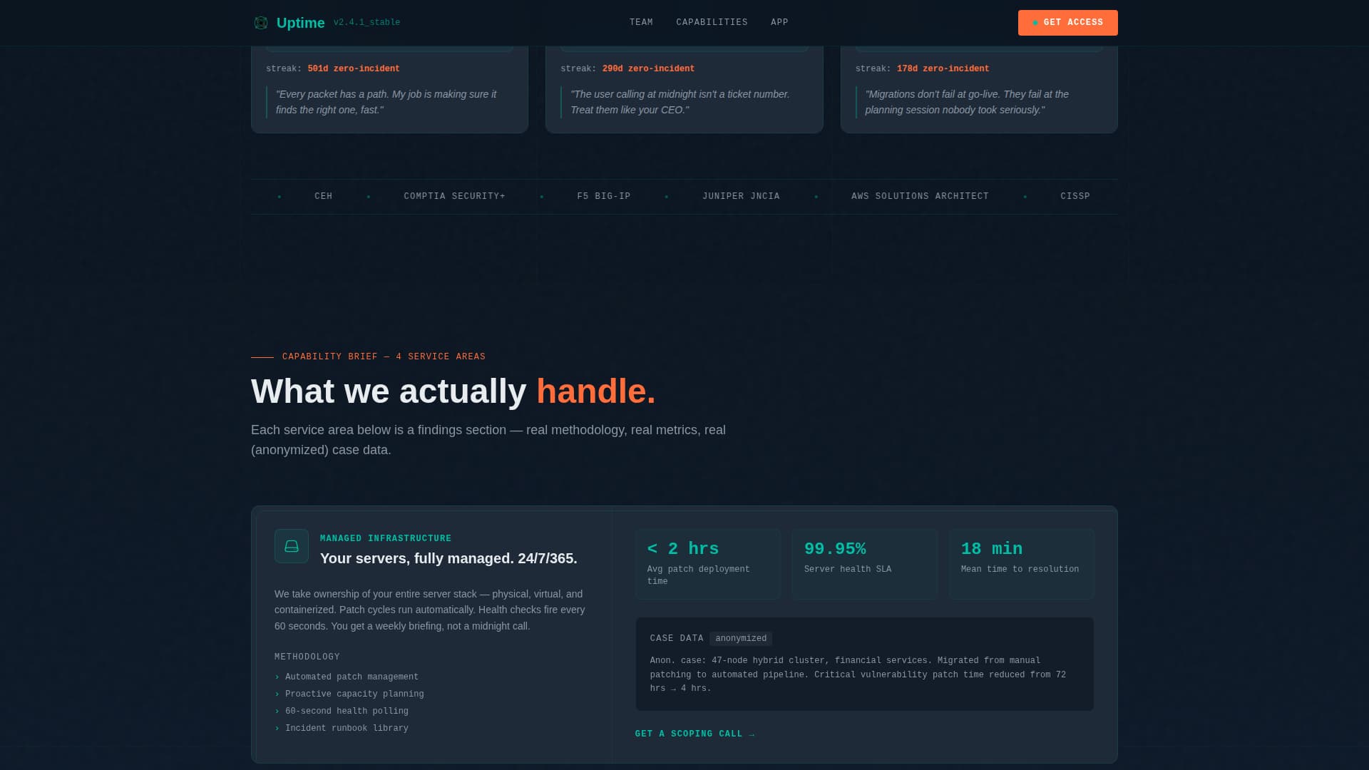 Sustain — Reliable IT Services Landing Page Template