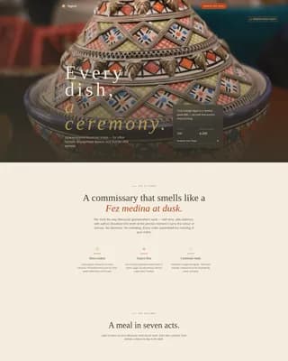 Tagine — Moroccan Feast Booking Landing Page Template