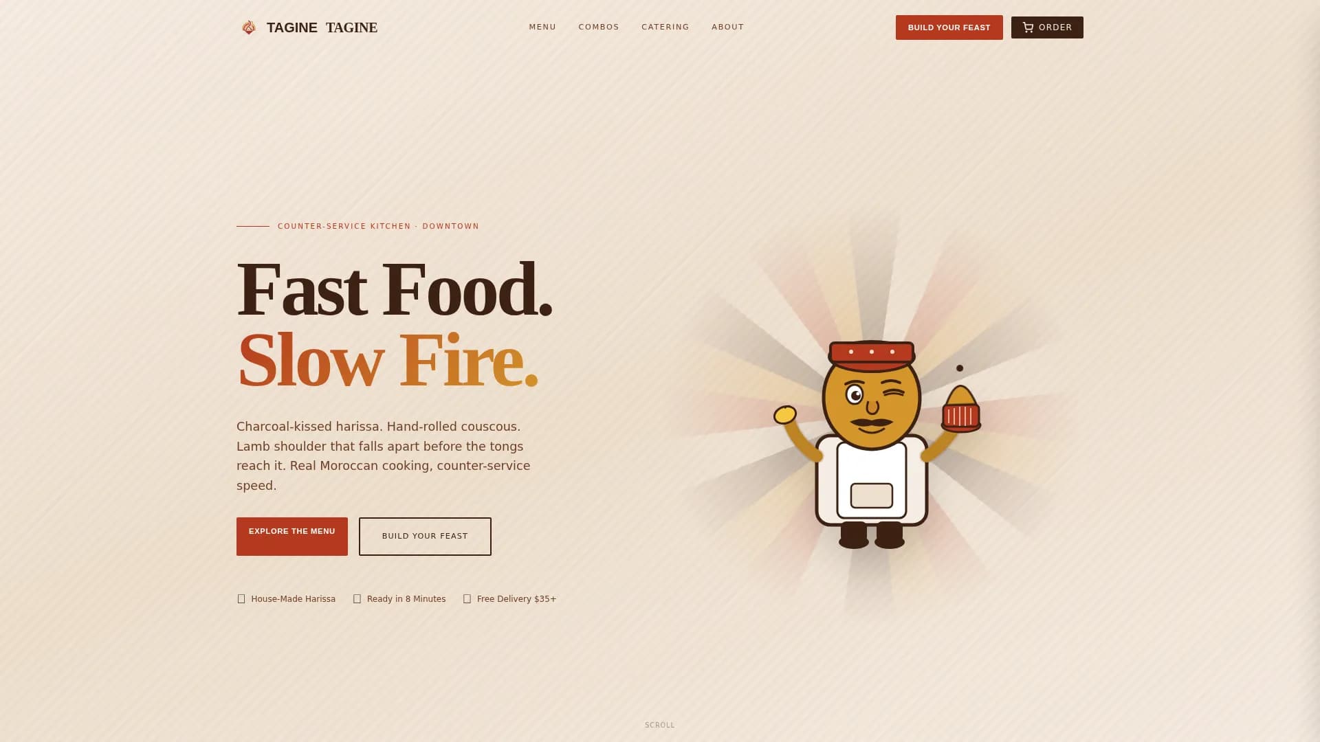 Tagine — Moroccan Restaurant Landing Page Template