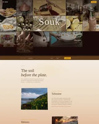 Souk — Fine Dining Experience Landing Page Template
