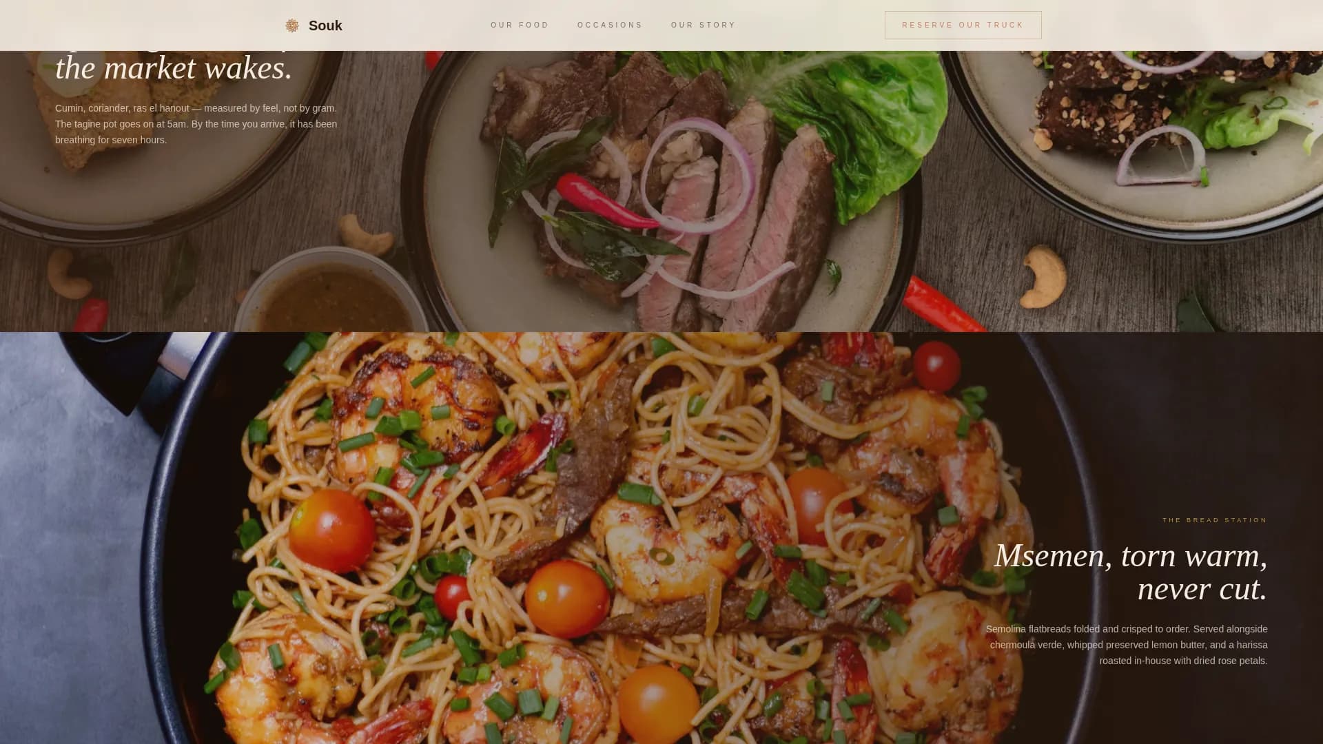 Souk — Food Truck Event Landing Page Template