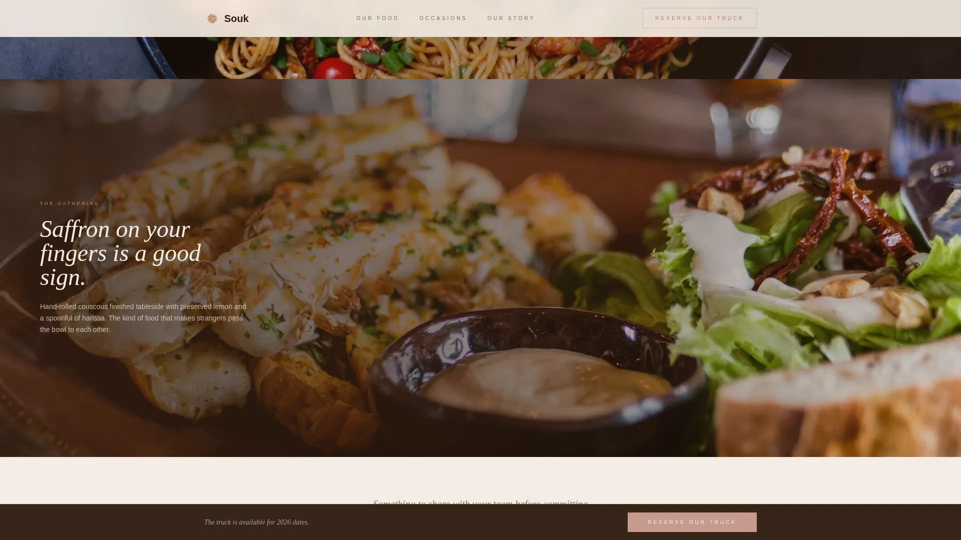 Souk — Food Truck Event Landing Page Template