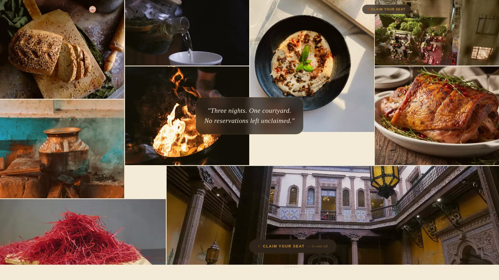 Souk — Pop-up Restaurant Landing Page Template