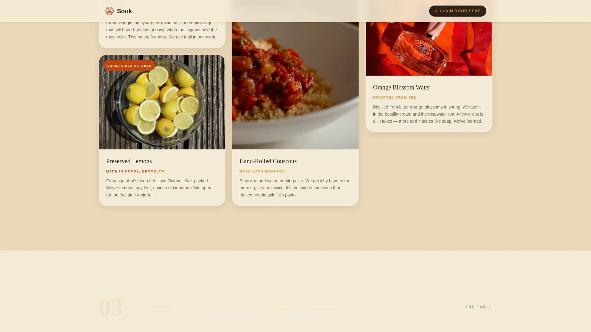Souk — Pop-up Restaurant Landing Page Template