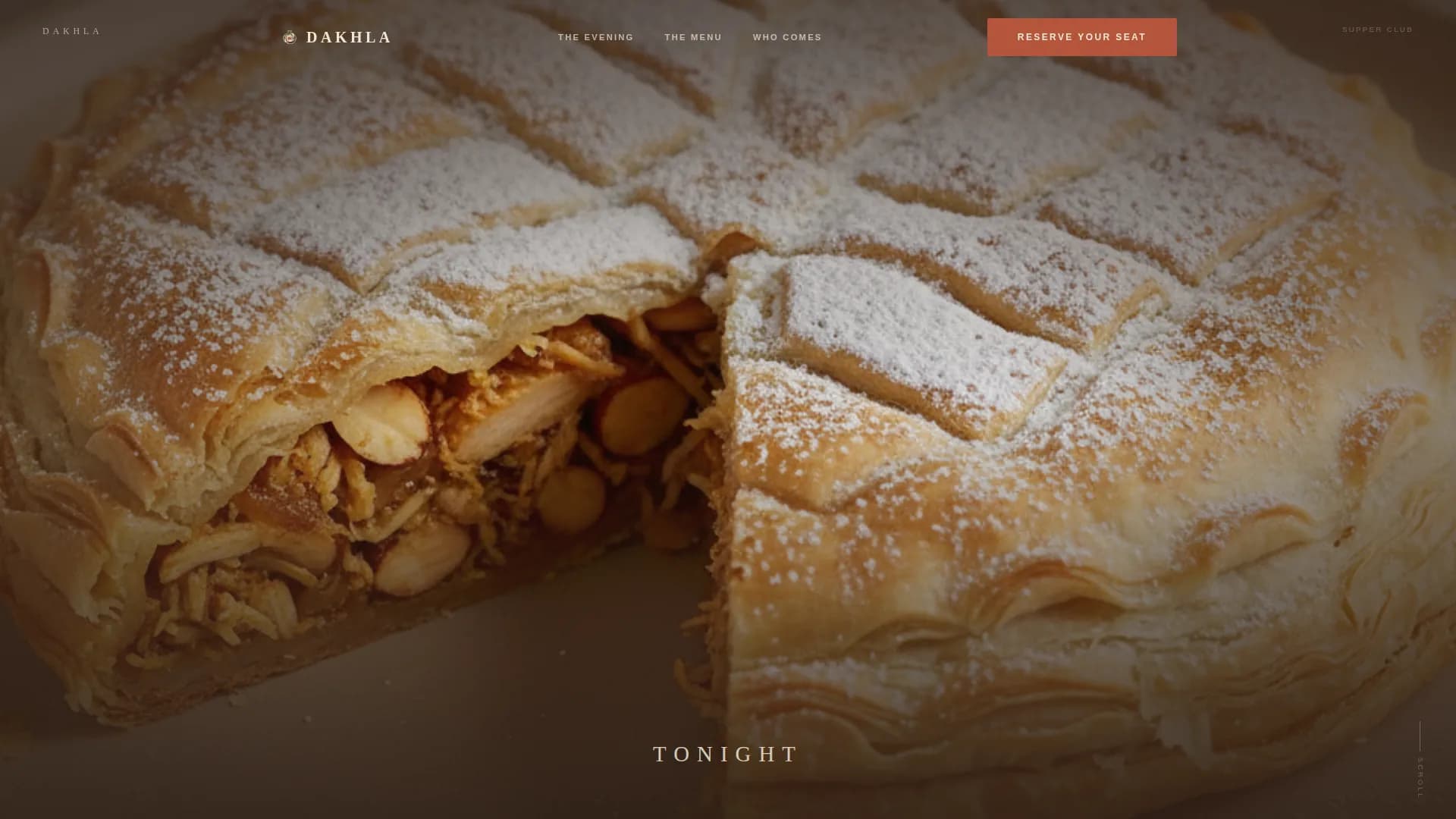 Dakhla — Supper Club Landing Page Template