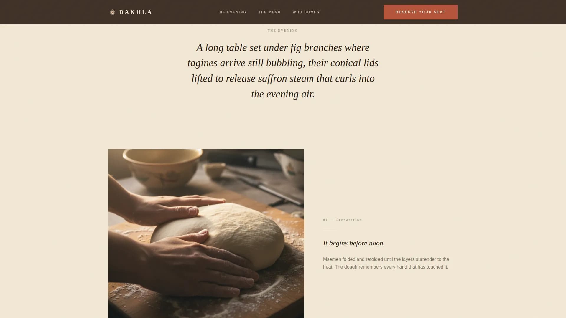 Dakhla — Supper Club Landing Page Template