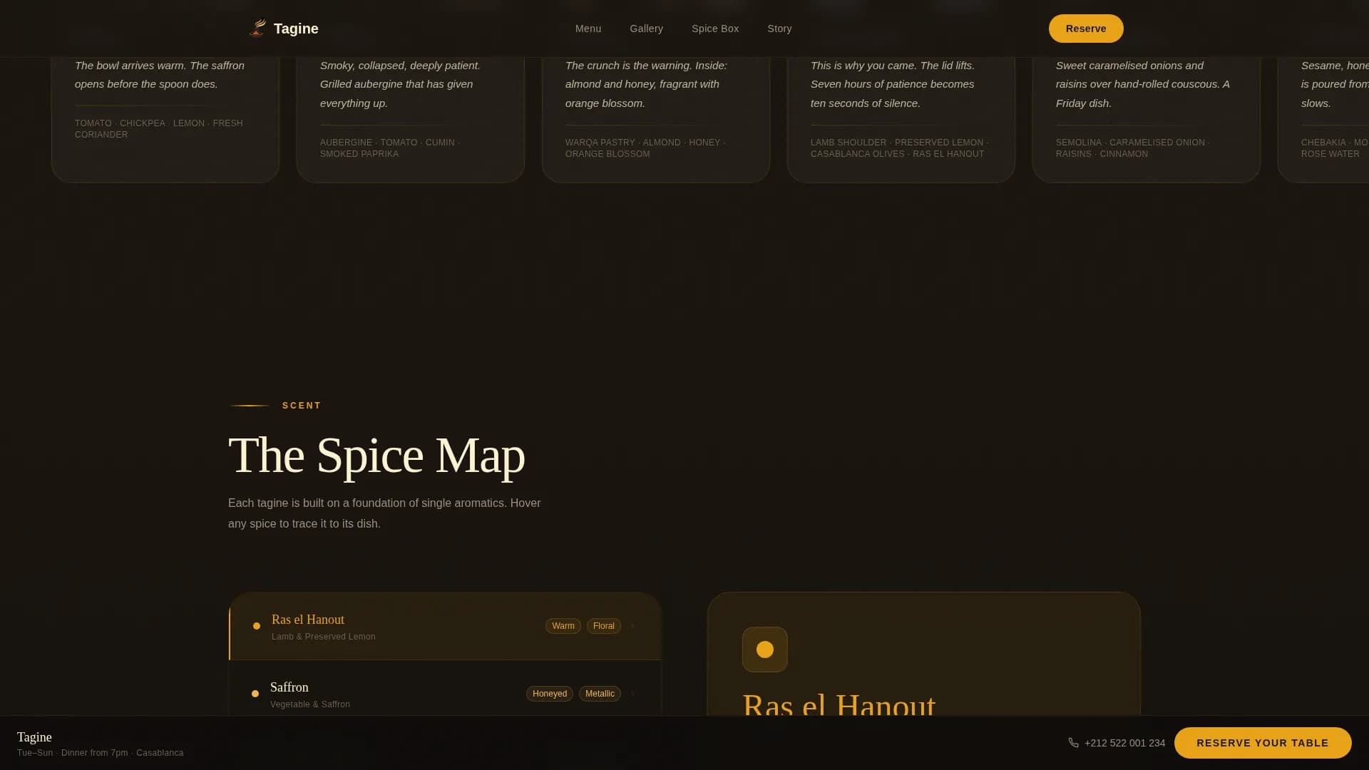 Middle Eastern Cuisine & Dining Specialist Booking Website Template