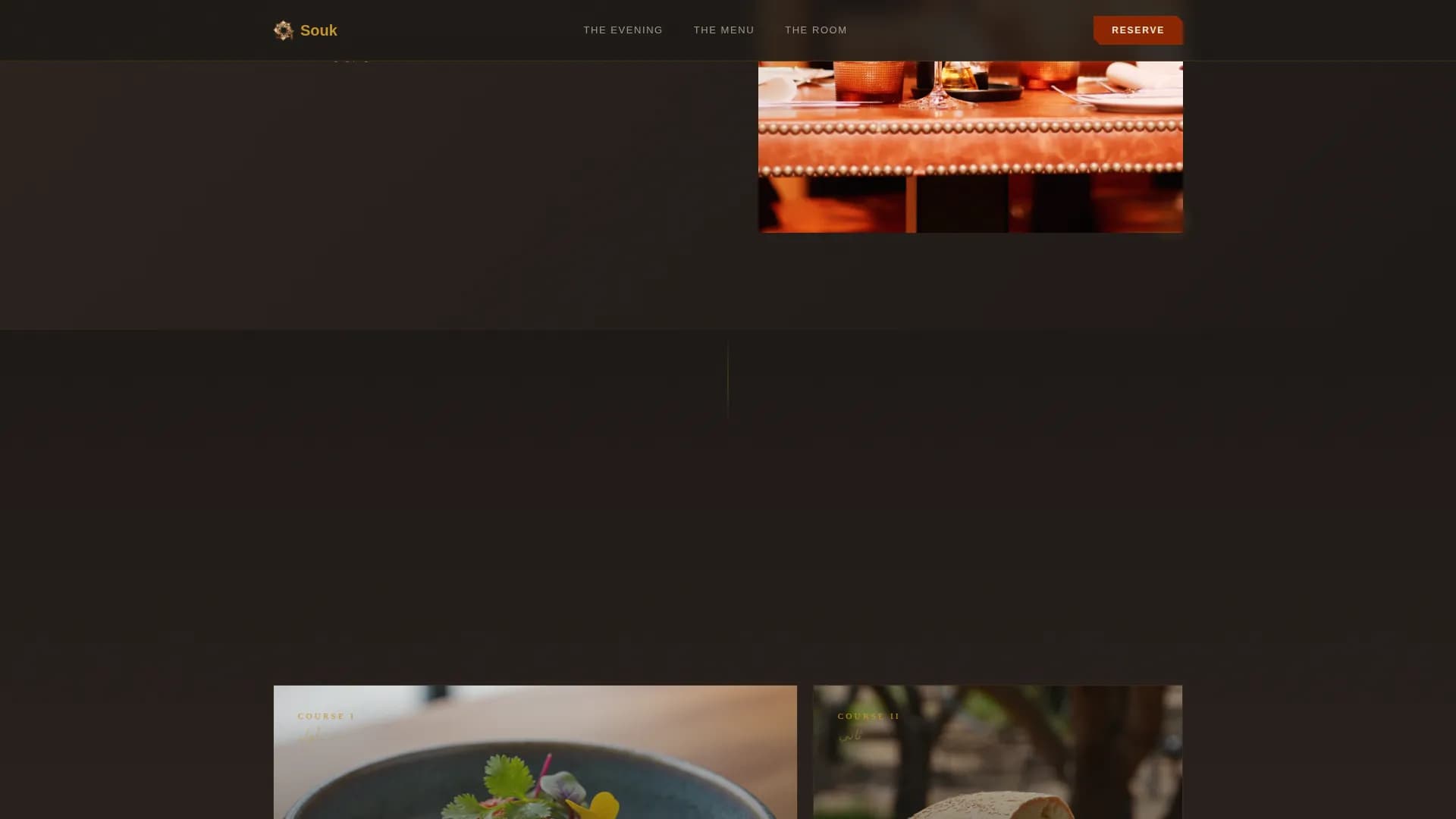 Souk — Tasting Menu Landing Page Template