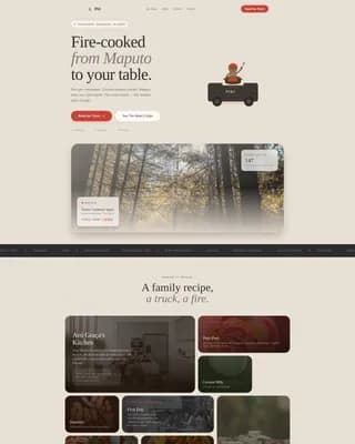 Mozambican Cuisine Booking Website Template
