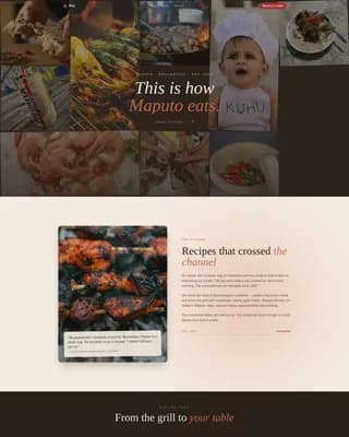 Piri - Authentic Mozambican Restaurant Landing Page Template