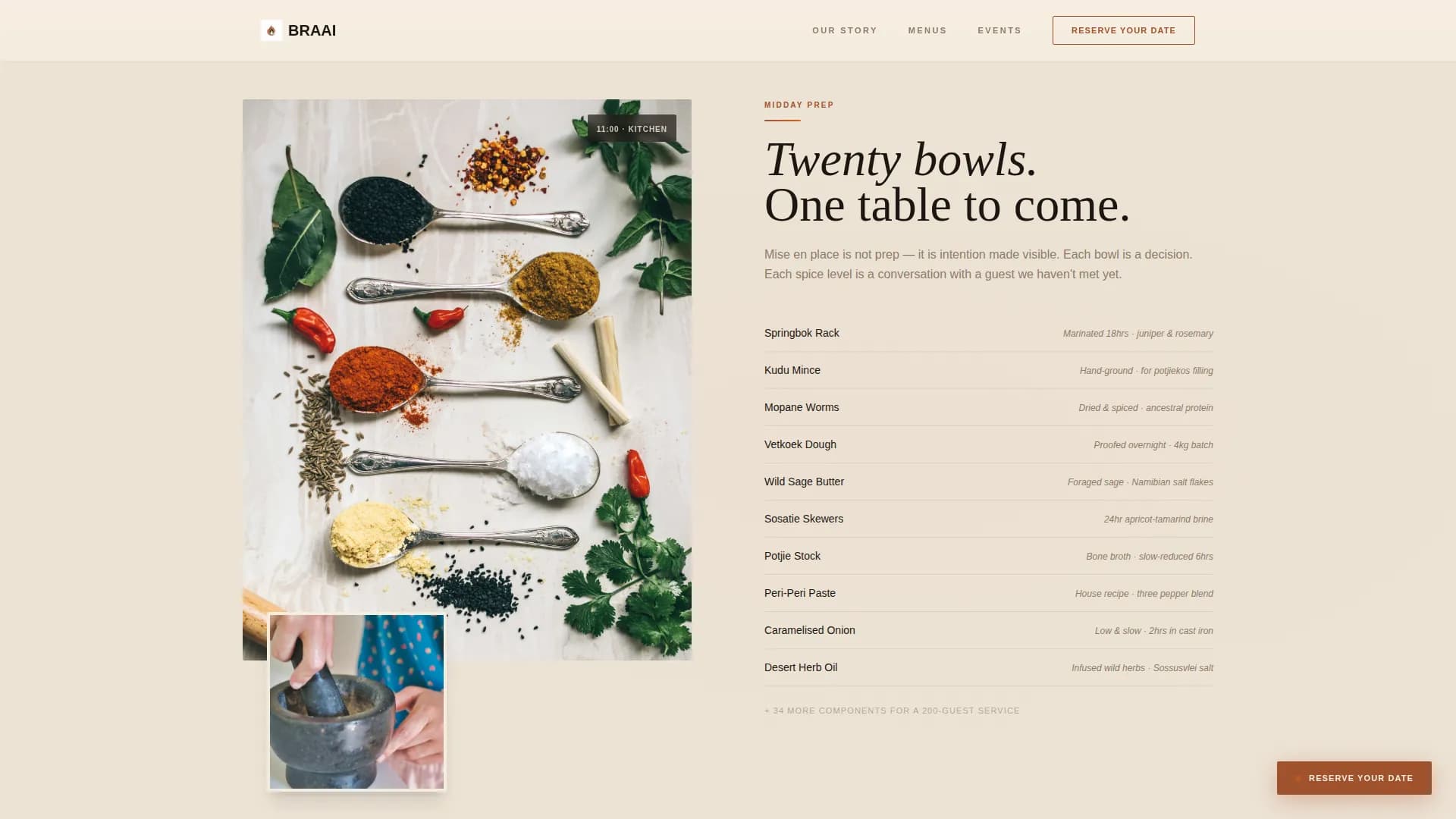 Braai — Namibian Catering Landing Page Template