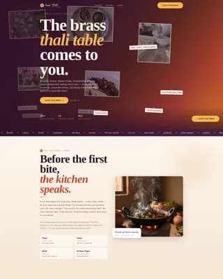 Thali — Refined Nepalese Catering Landing Page Template