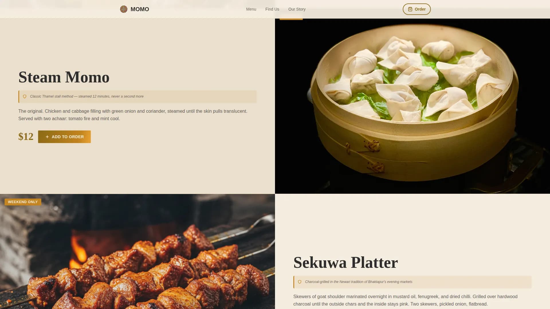 Nepalese Cuisine Professional Website Template