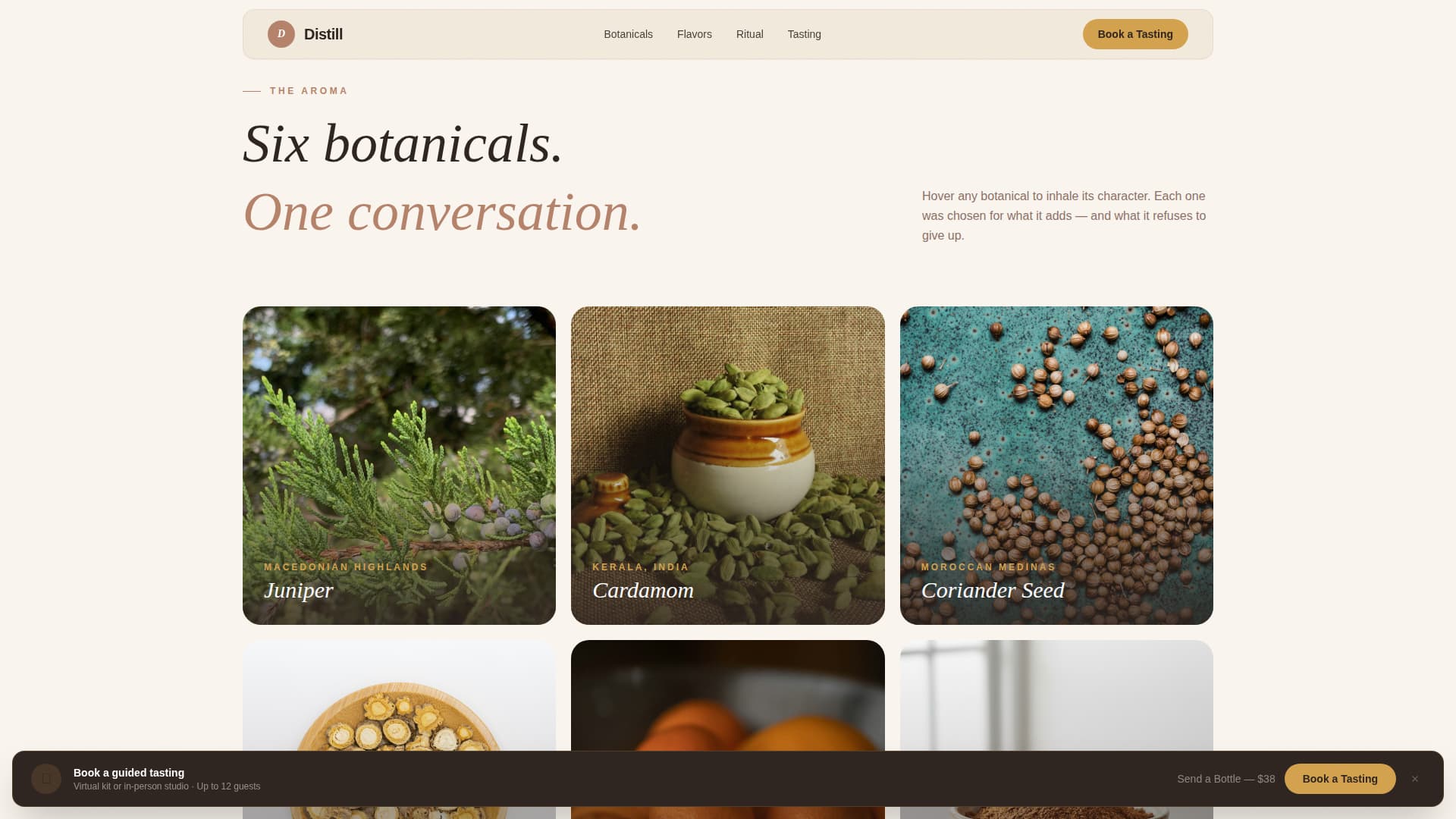 Distillery & Spirits Booking Website Template