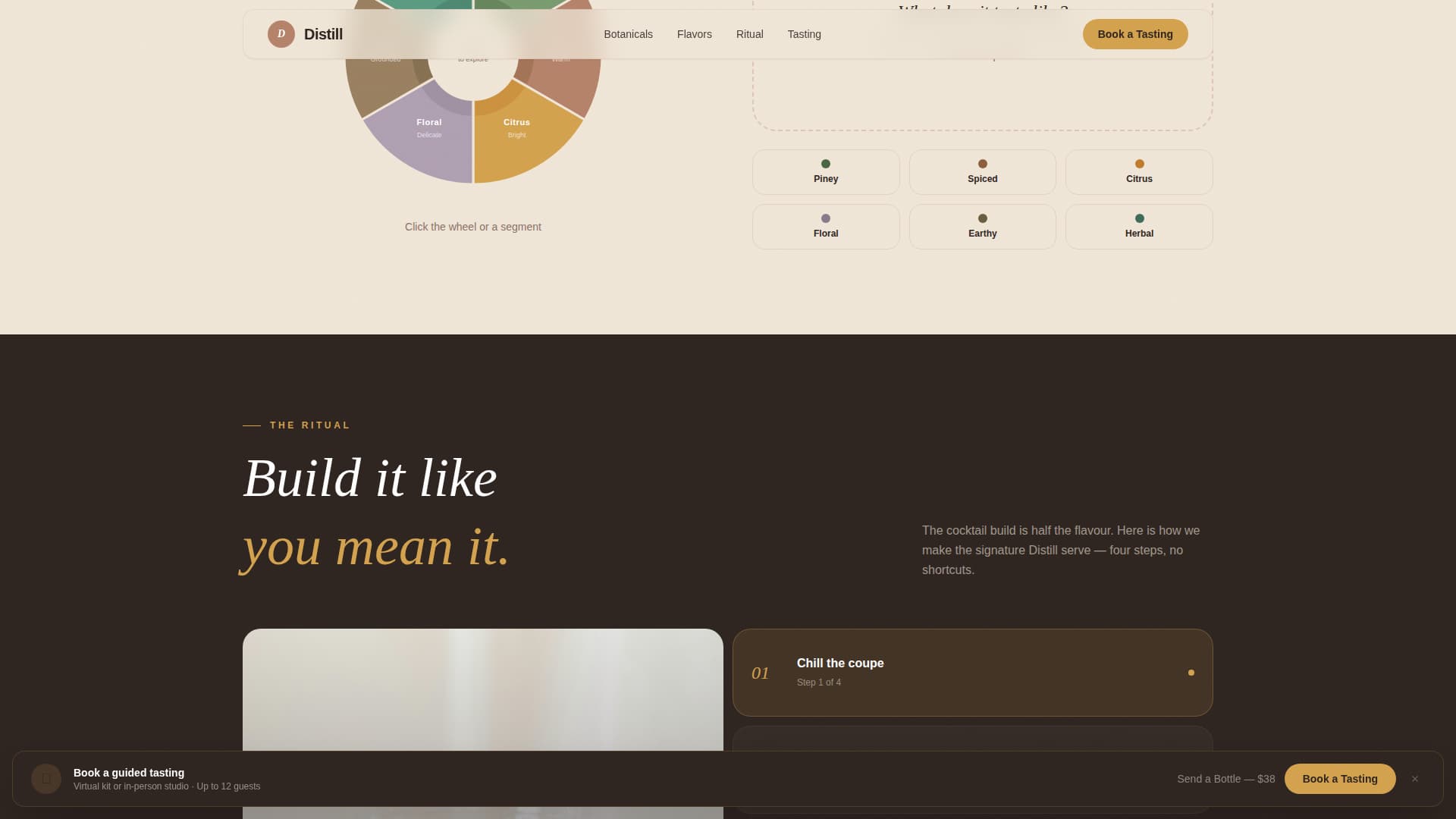 Distillery & Spirits Booking Website Template