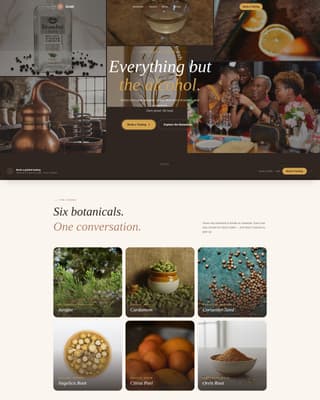 Distillery & Spirits Booking Website Template