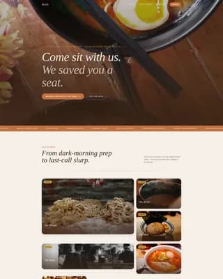 Broth — Premium Ramen Experience Landing Page Template