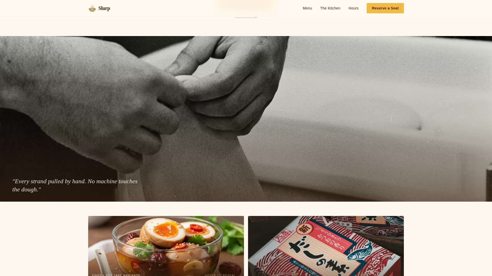 Slurp — Elite Noodle Cuisine Landing Page Template