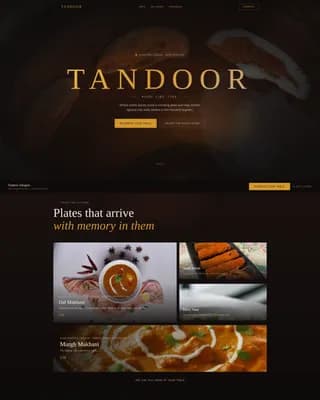 Tandoor — Mastercraft Indian Restaurant Landing Page Template