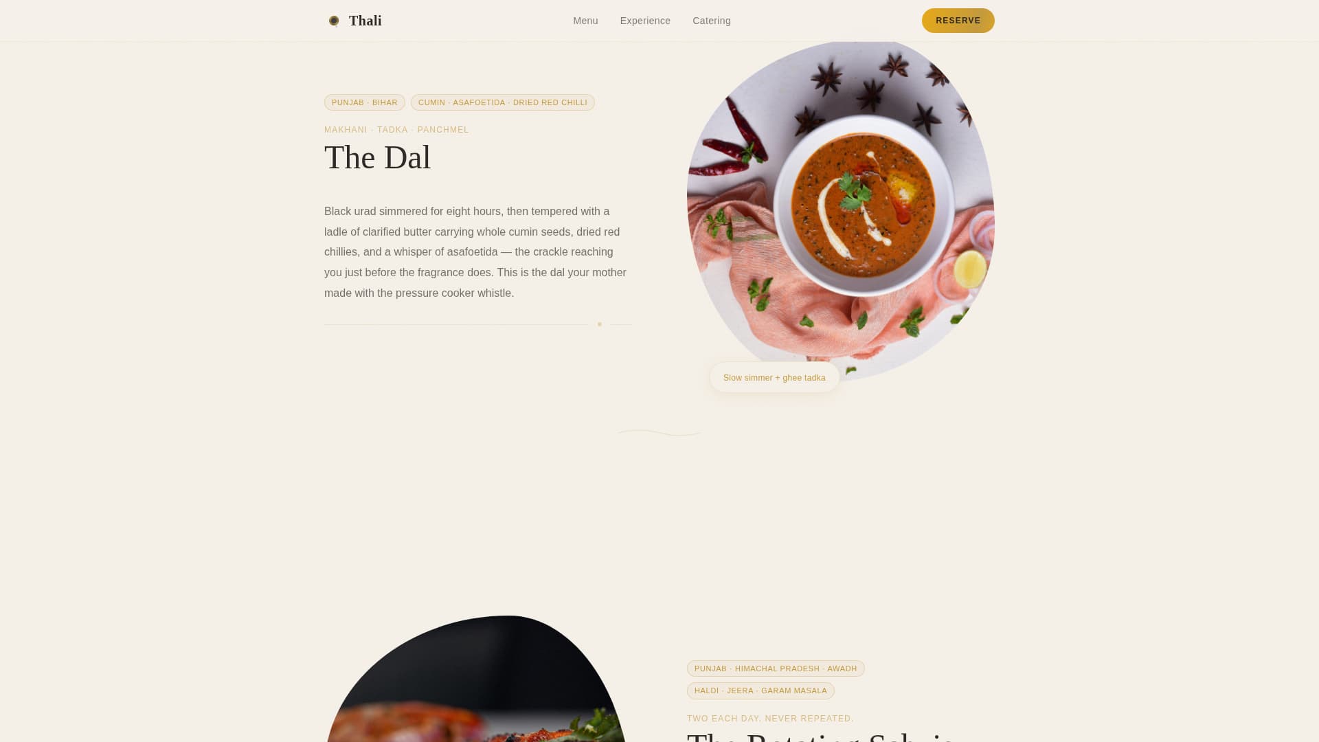 Regional & Specialty Restaurant Professional Website Template