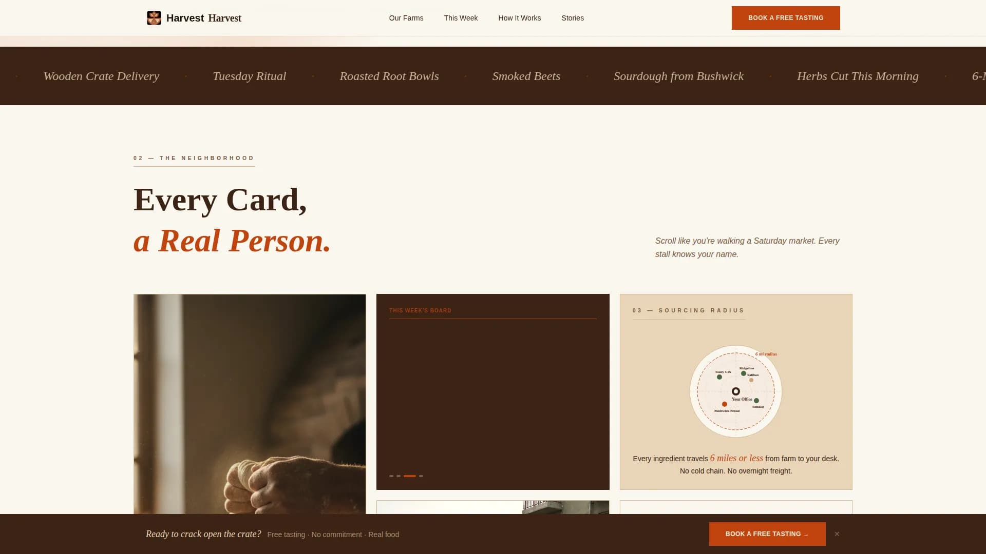 Harvest — Premium Corporate Meals Landing Page Template