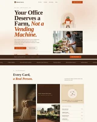 Harvest — Premium Corporate Meals Landing Page Template