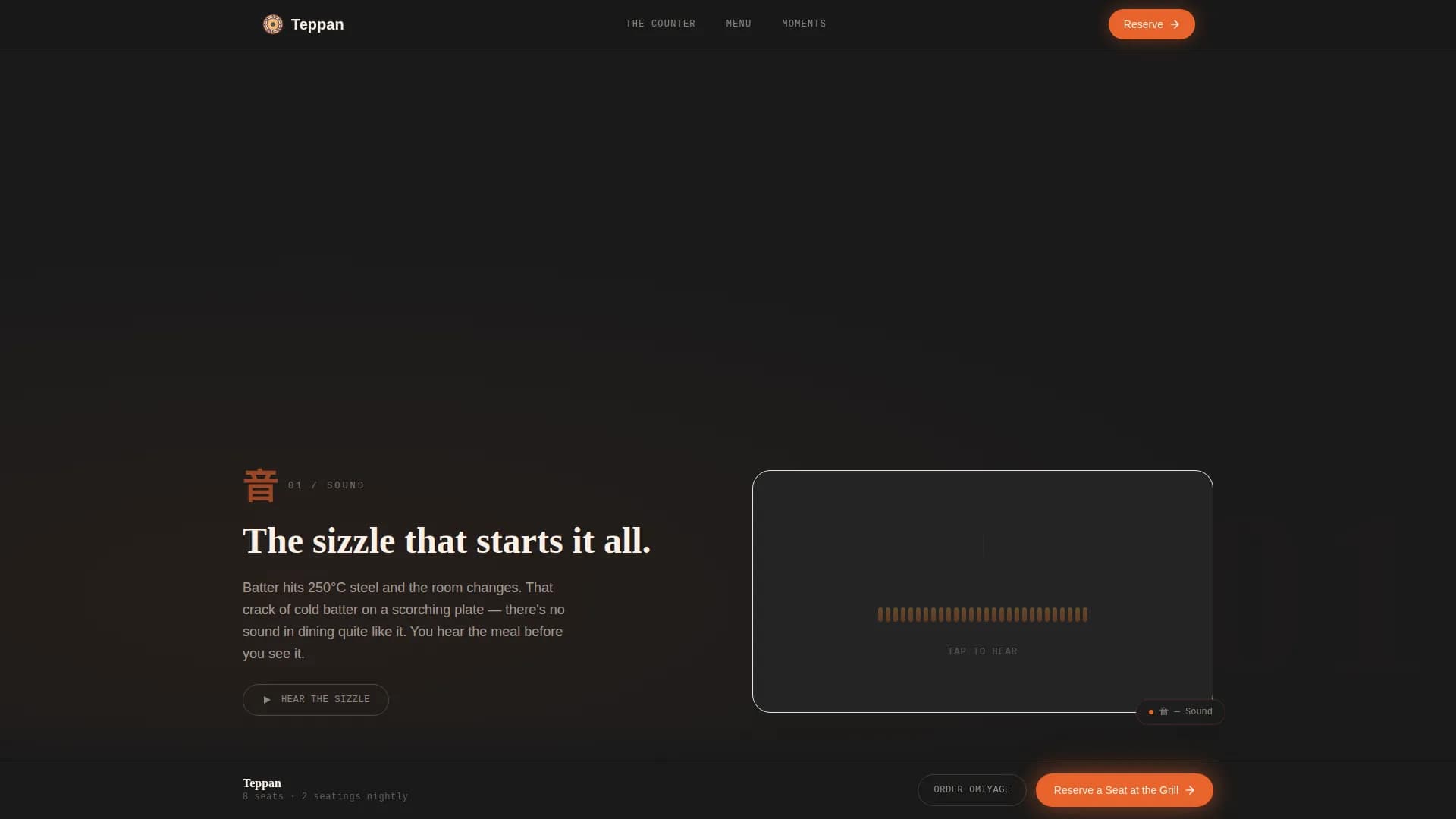 Teppan - Luxe Okonomiyaki Restaurant Landing Page Template
