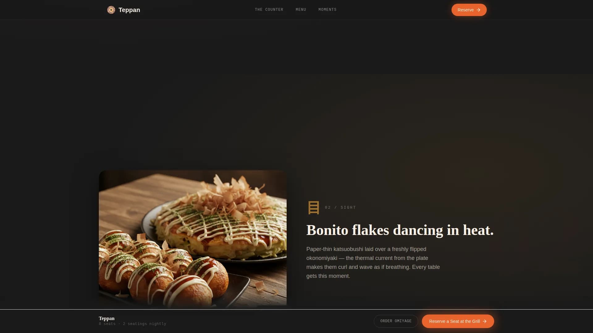 Teppan - Luxe Okonomiyaki Restaurant Landing Page Template