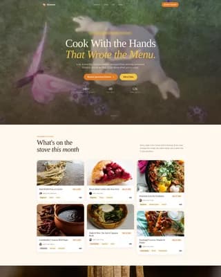 Simmer — Interactive Culinary Workshop Landing Page Template