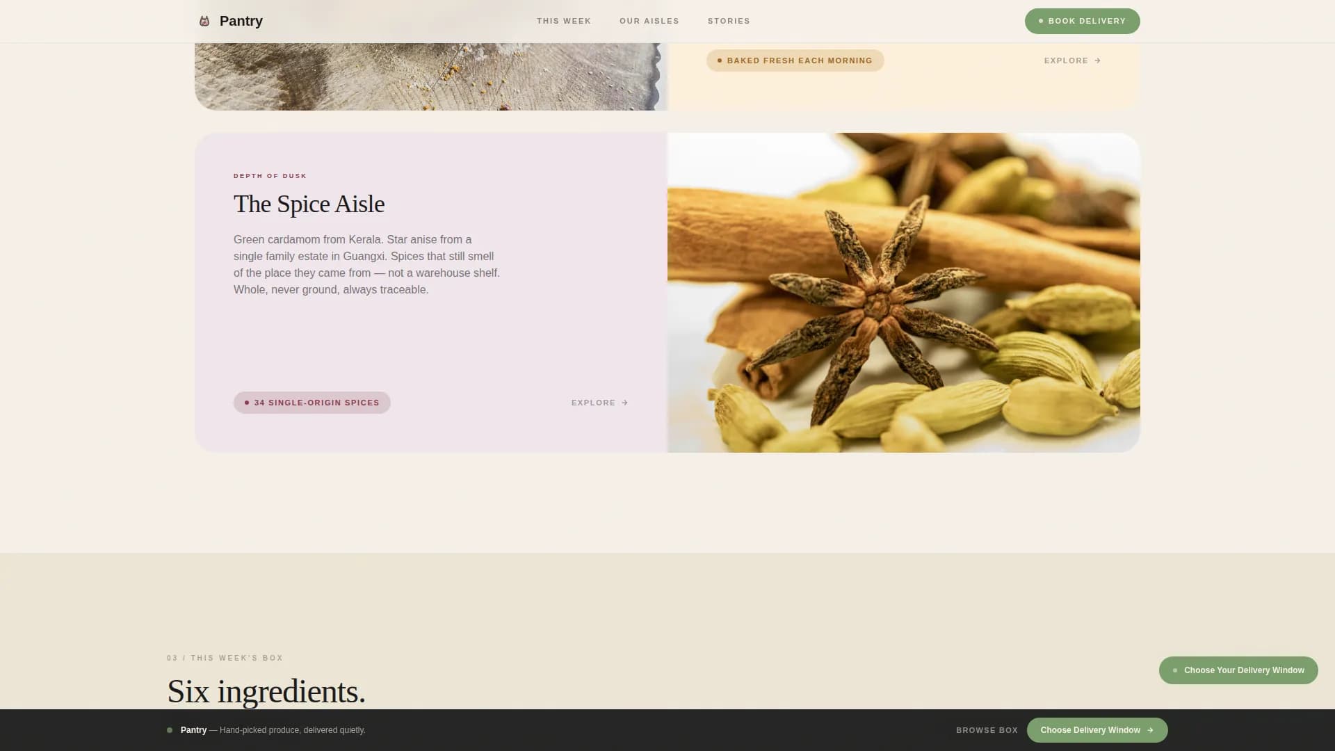Pantry - Artisan Grocery Delivery Landing Page Template