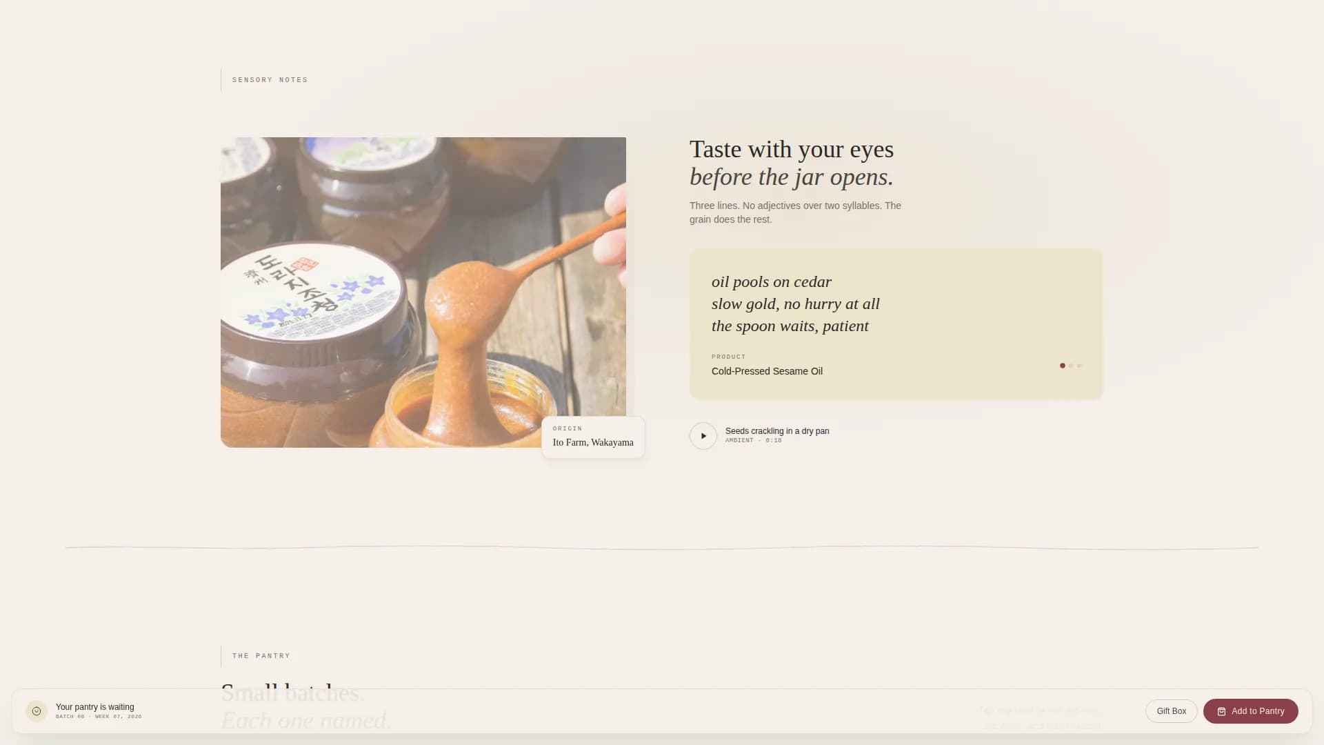 Harvest — Exclusive Artisan Provisions Landing Page Template