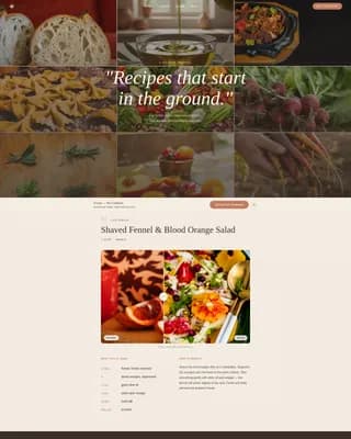 Forage — Authentic Farm Cookbook Landing Page Template