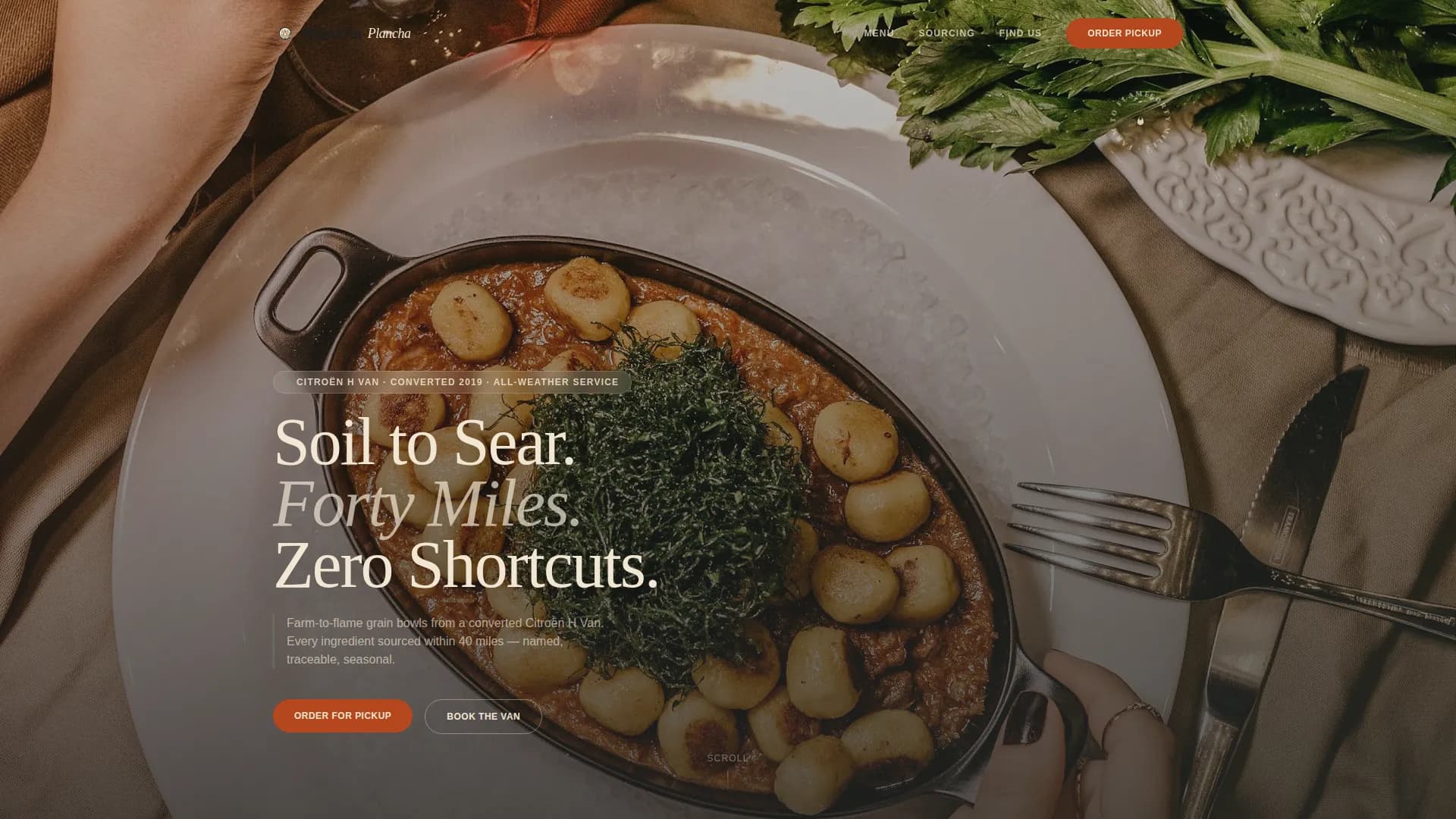 Ember — Artisan Food Truck Landing Page Template