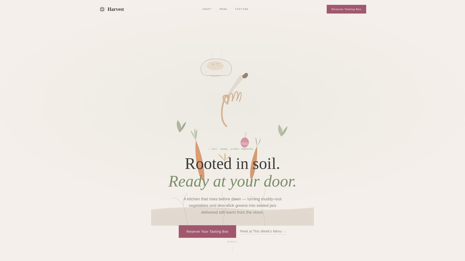 Harvest - Wholesome Mealdelivery Landing Page Template