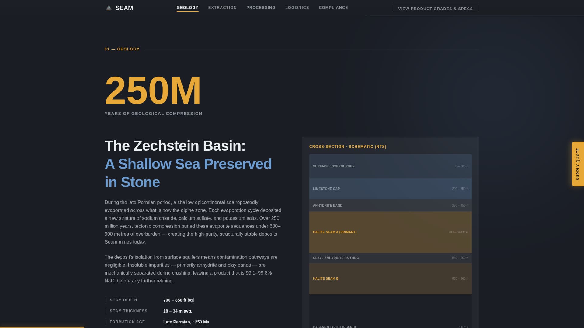 Extract — Precision Salt Mining Landing Page Template