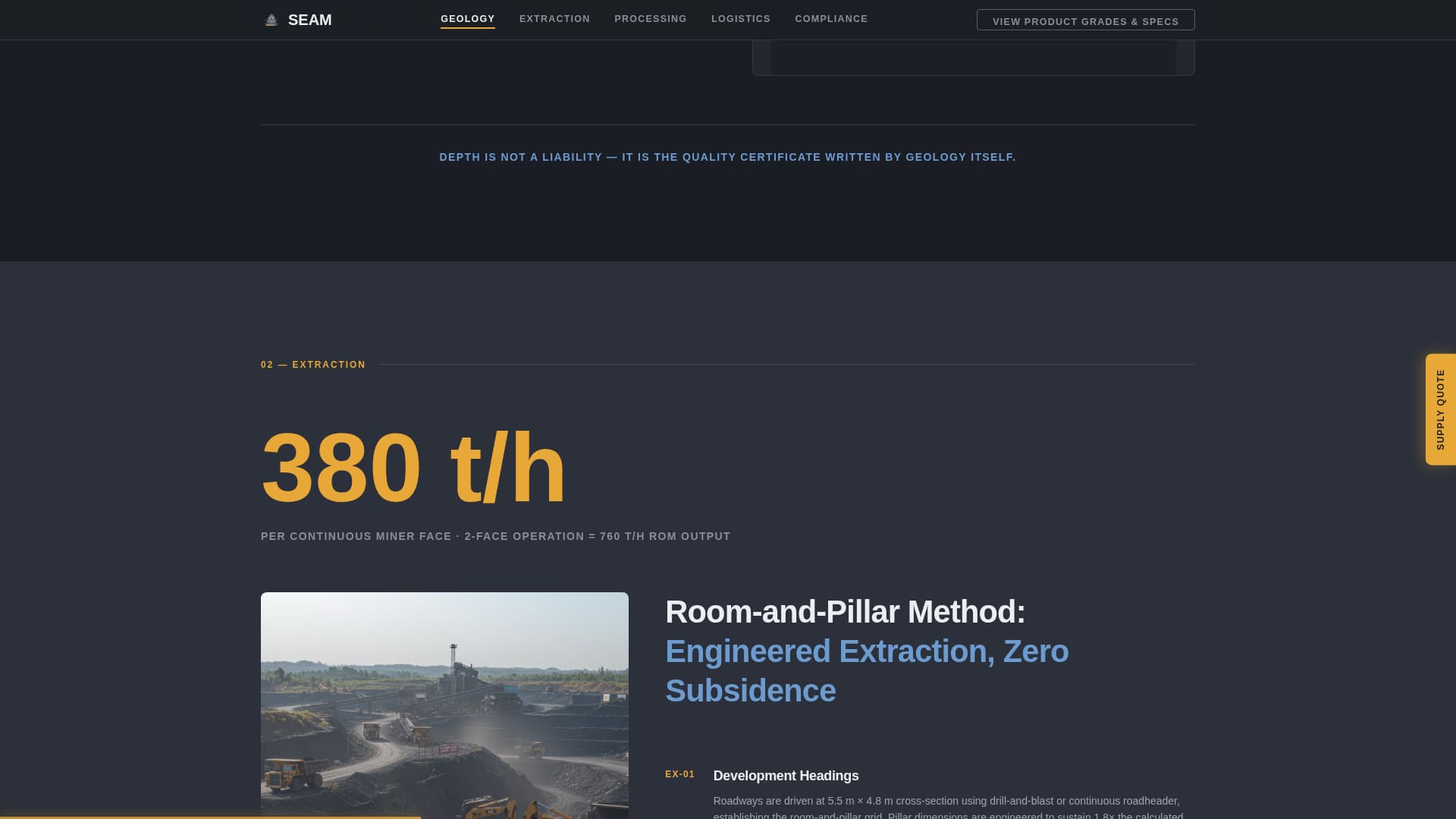 Extract — Precision Salt Mining Landing Page Template