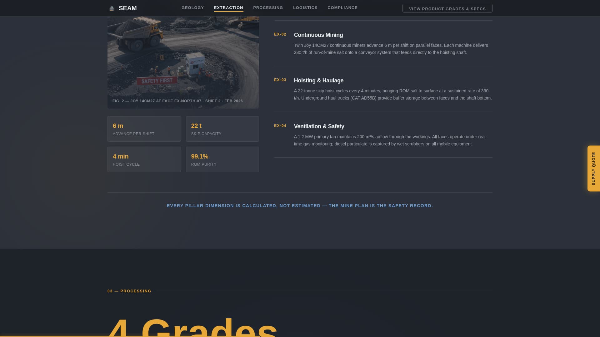 Extract — Precision Salt Mining Landing Page Template