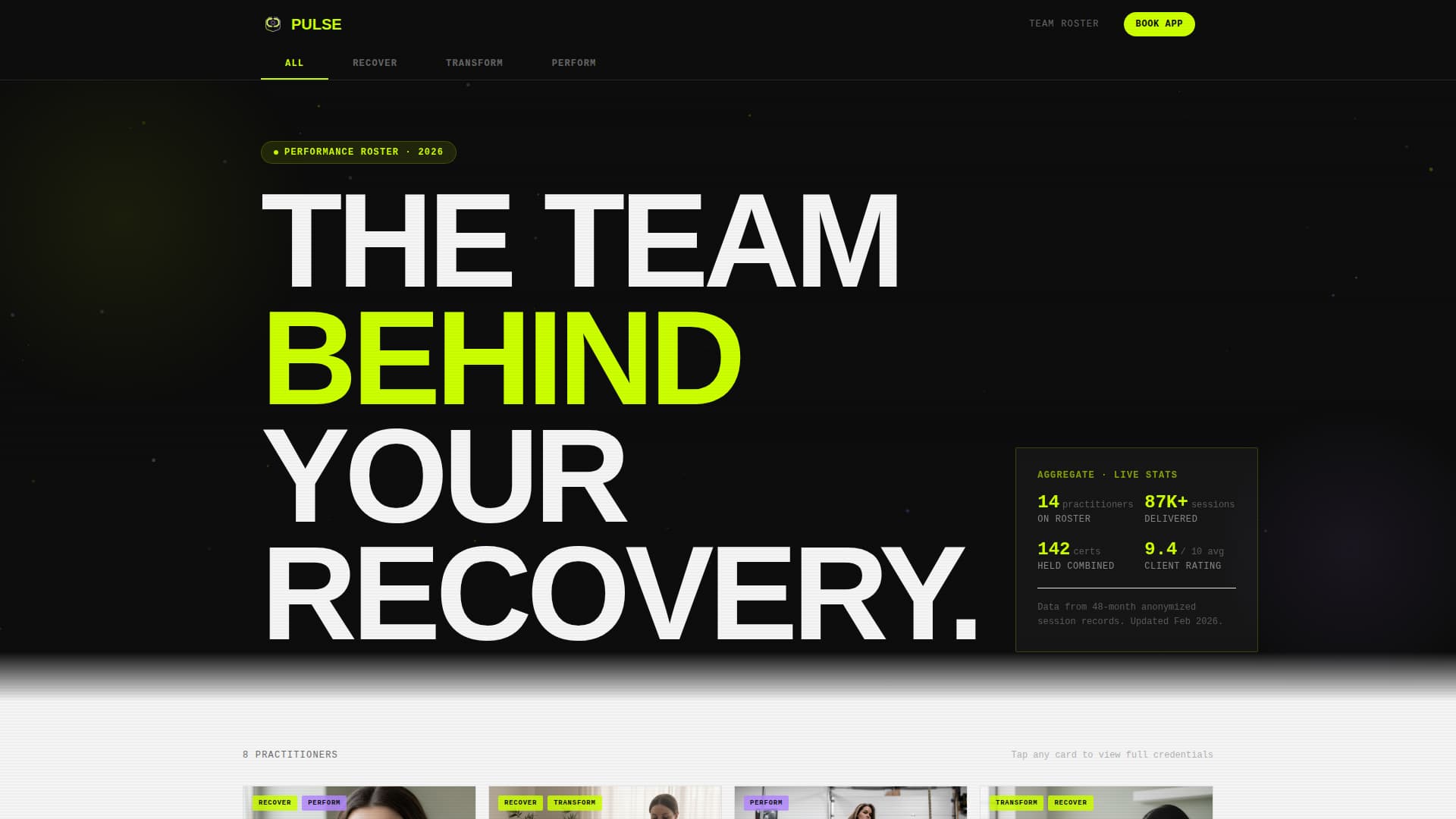 Pulse — Elite Fitness Coaching Landing Page Template