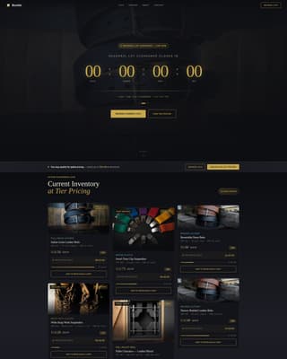 Belts & Suspenders Store Pricing Website Template