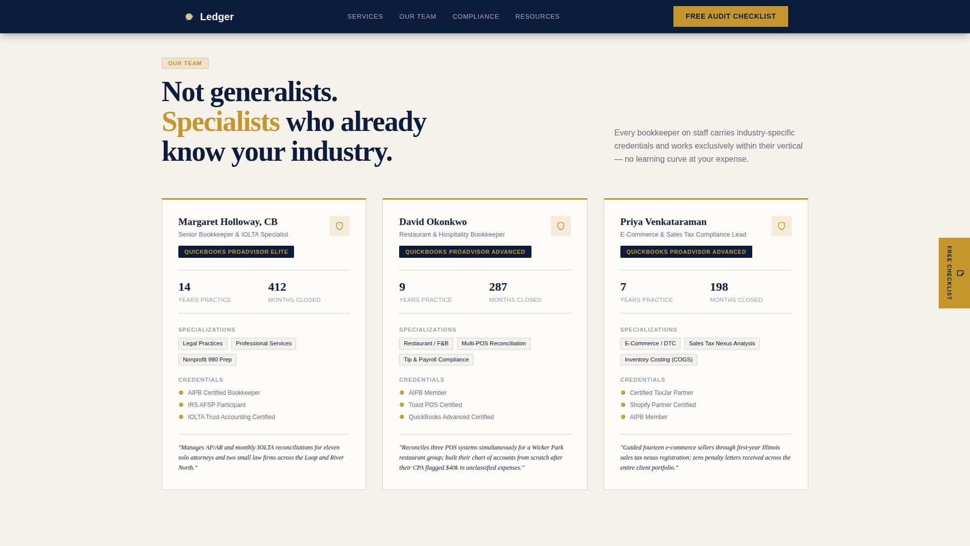 Tally — Expert Bookkeeping Services Landing Page Template