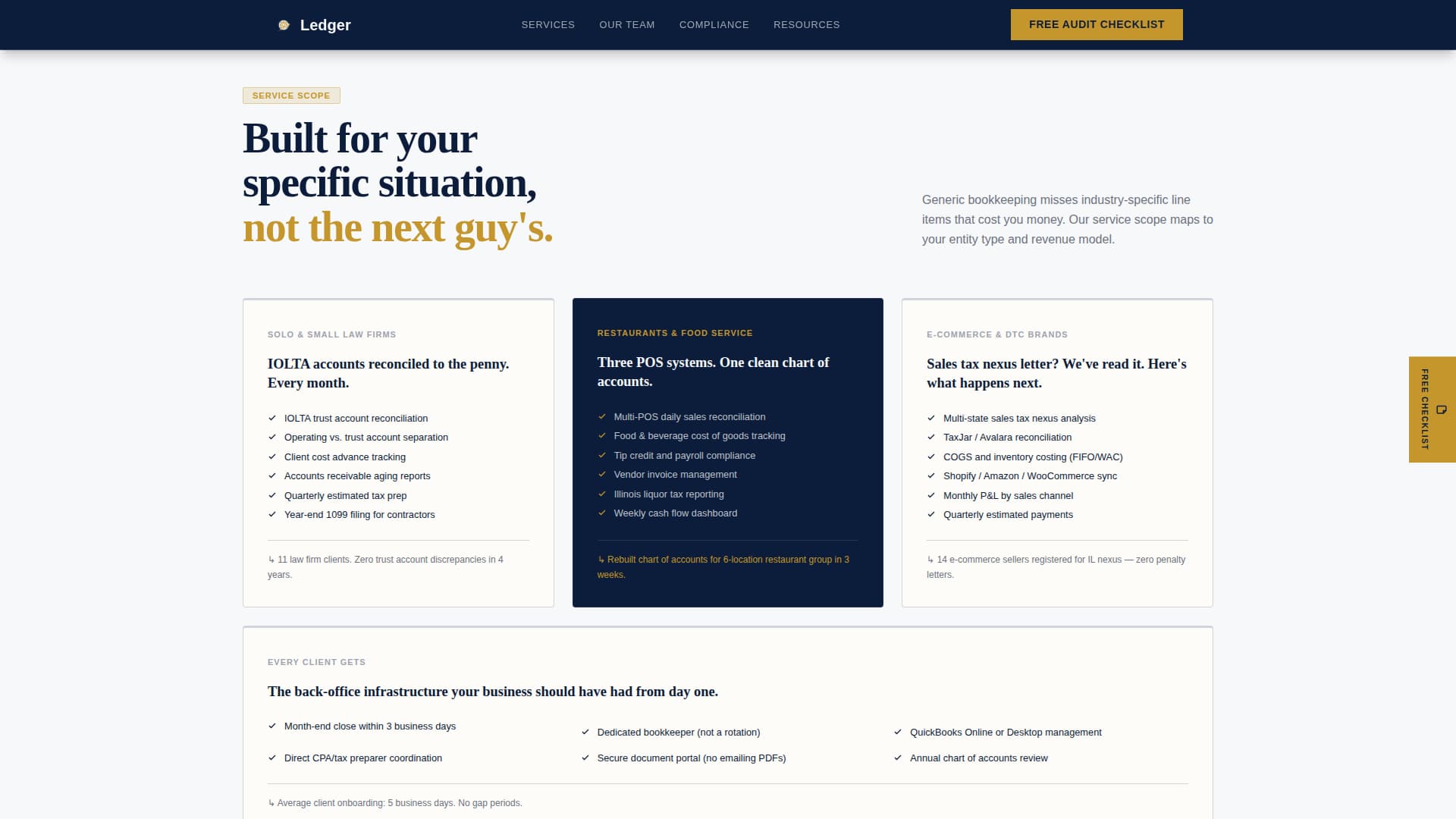 Tally — Expert Bookkeeping Services Landing Page Template