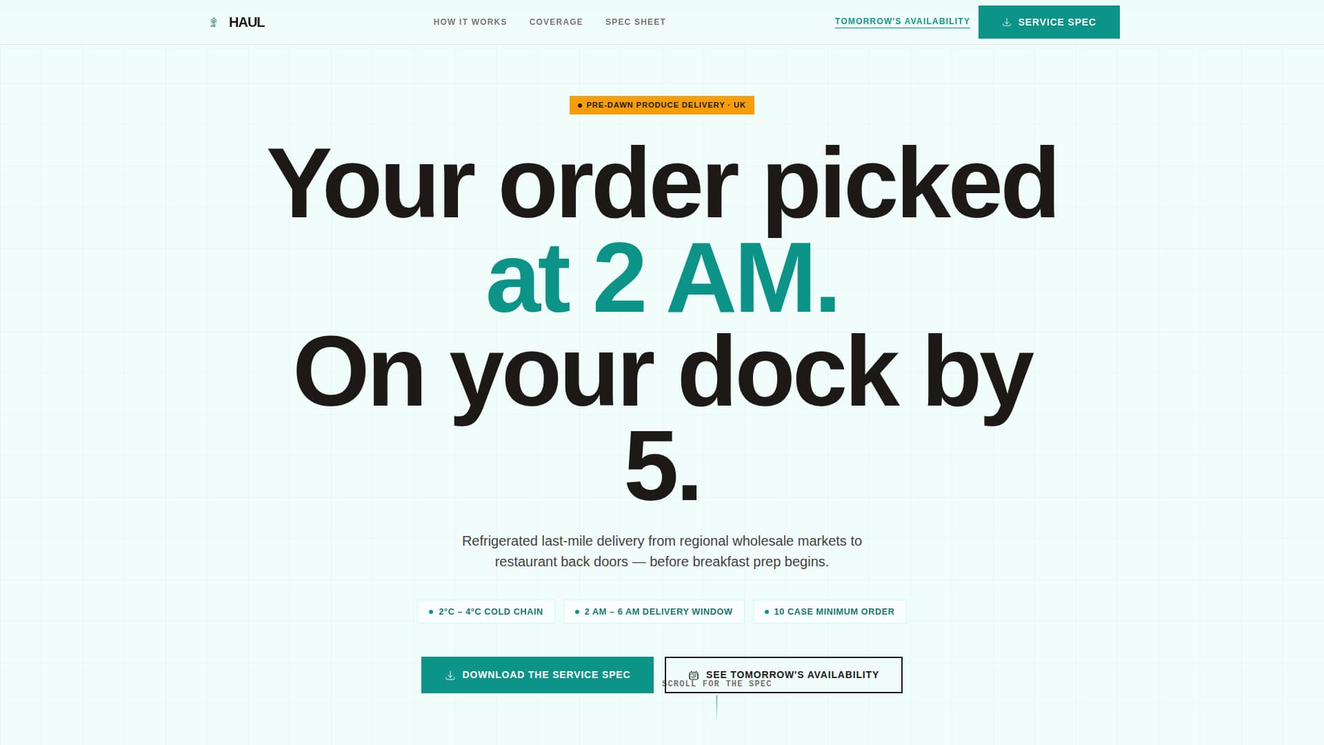 Haul - Reliable Produce Landing Page Template