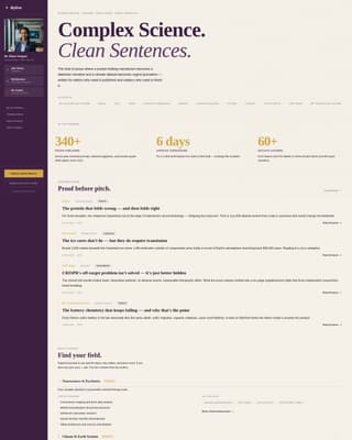 Byline — Trusted Science Writing Landing Page Template
