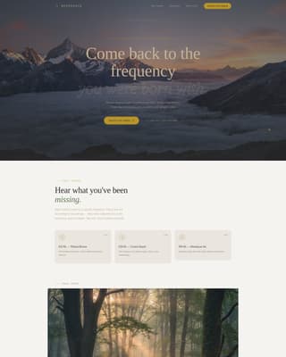 Resonance - Immersive Soundhealing Landing Page Template