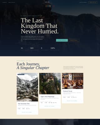 Druk - Exclusive Bhutan Landing Page Template