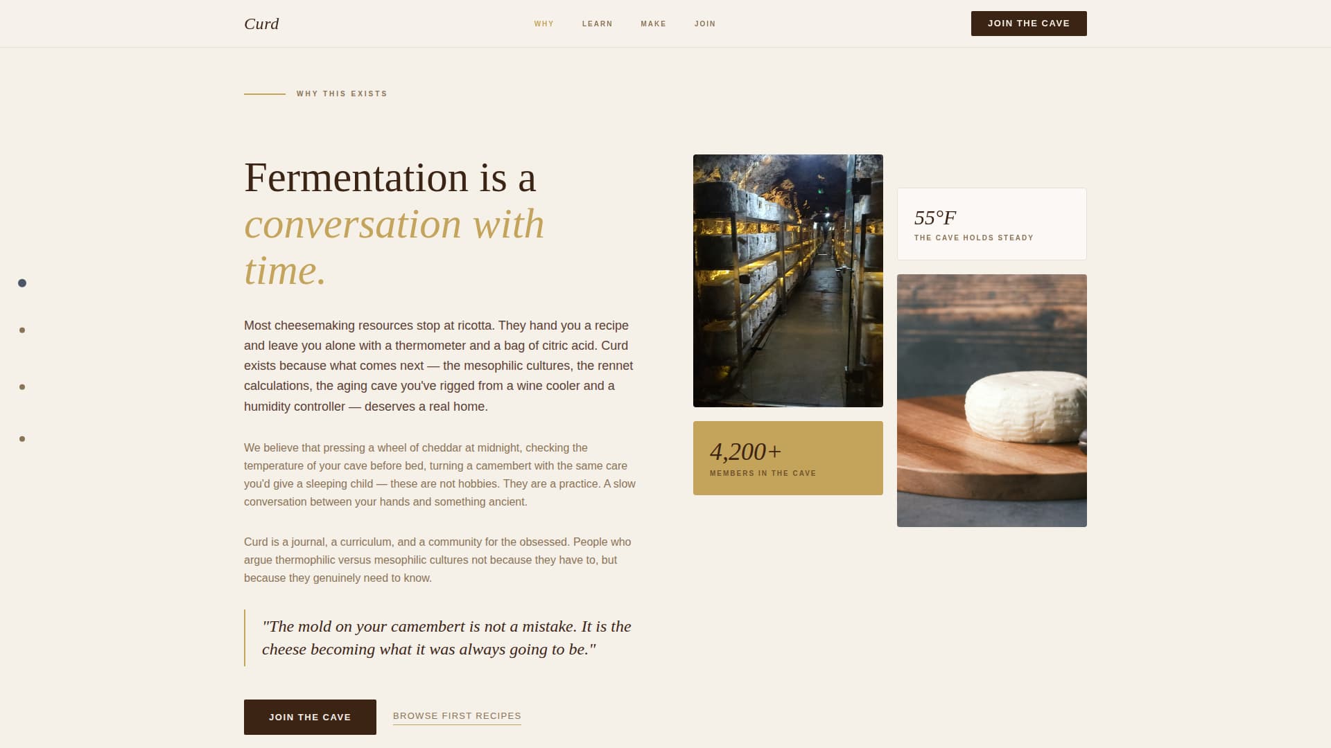 Craft — Authentic Artisan Cheesemaking Landing Page Template