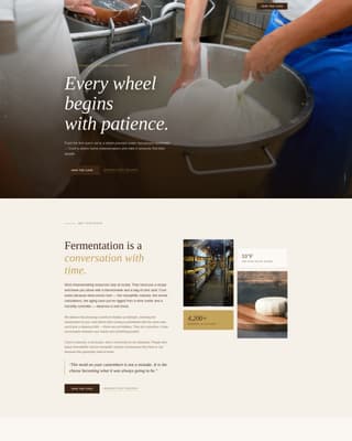 Craft — Authentic Artisan Cheesemaking Landing Page Template